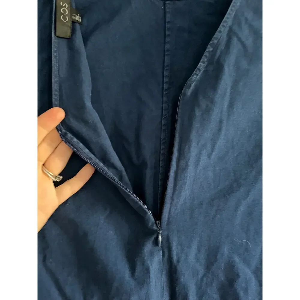 COS | Navy Drawstring Shorts Romper | US Sz 2 - Picture 10 of 13